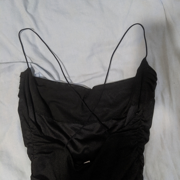GARAGE onyx black mesh mini bodycon dress - Picture 3 of 3